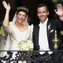 Prinsesse Märtha Louise og Ari Behn giftet seg i Nidarosdomen 24. mai 2002 (Foto: Heiko Junge, Scanpix)